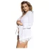 Subblime Queen Plus - krajkový župan set - bílá (XL-2XL)