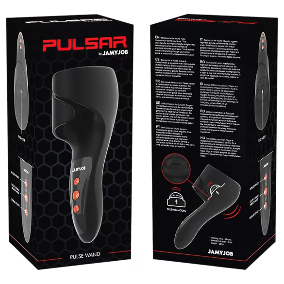 JamyJob - pulzující vibrátor na žalud - černý