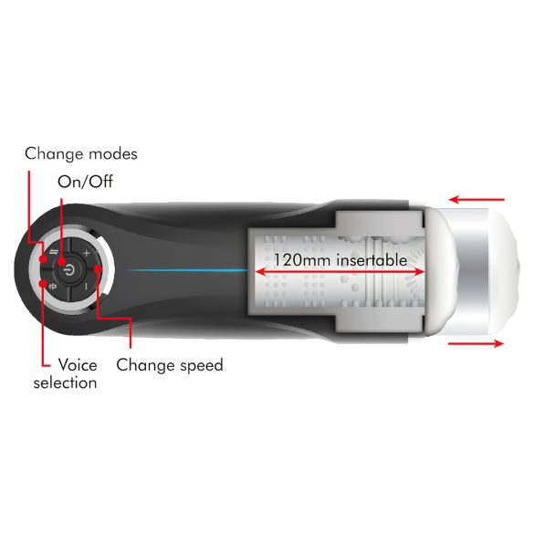 JamyJob - automatický masturbační strojek - pohyblivý, vibrační - černý