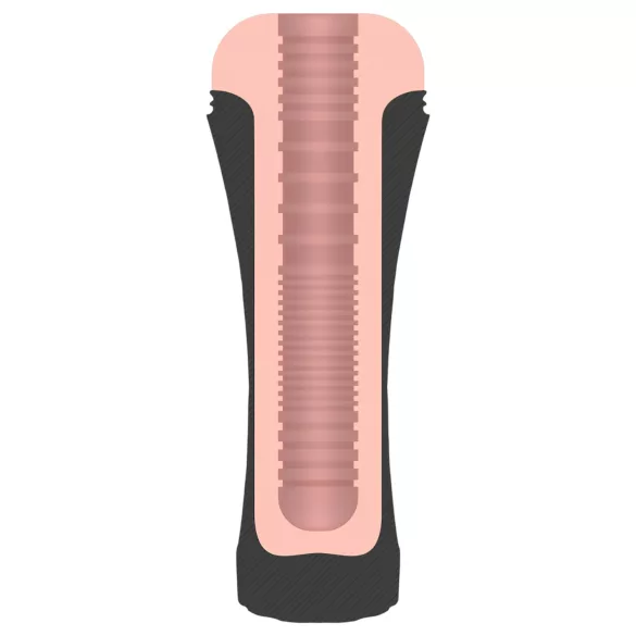 JamyJob - realistická umělá vagína v pouzdře - černá/naturální