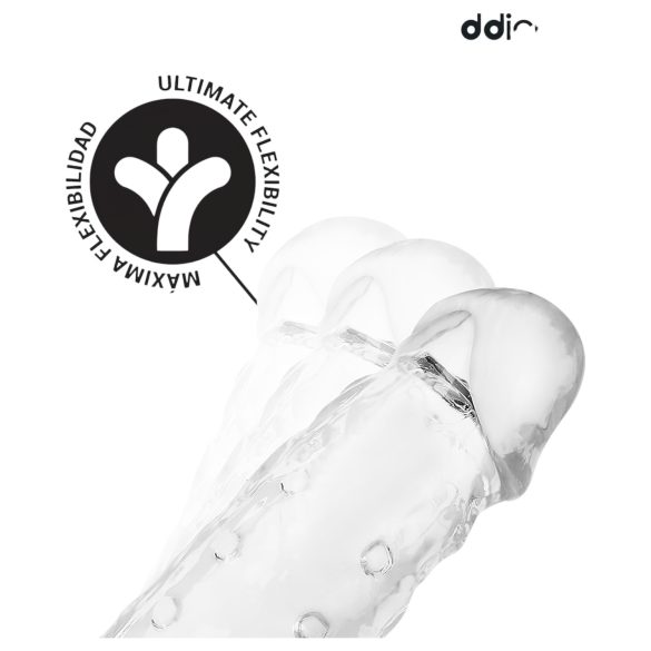 Addicted Toys - návlek na penis s erekčním kroužkem - 23 cm - transparentní