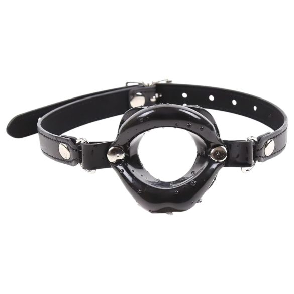 Latetobed - roubík ve tvaru úst - silikon - černý