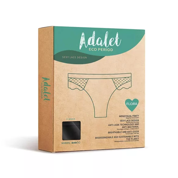 Adalet Flora Normal - menstruační kalhotky - černé