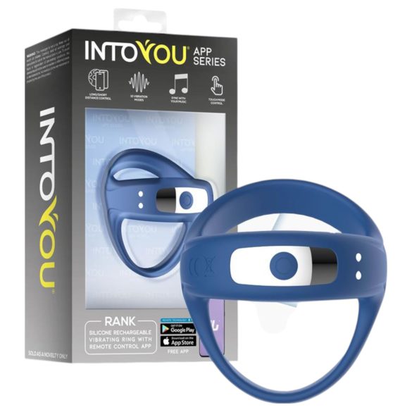 INTOYOU – chytrý vibrační kroužek na penis a varlata (modrý)