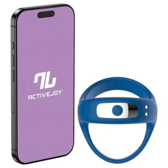 INTOYOU - vibrační erekční kroužek na penis a varlata - chytrý silikon modrý