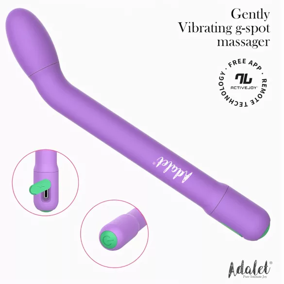 Adalet Gently - vibrátor na bod G a prostatu - chytrý - fialový