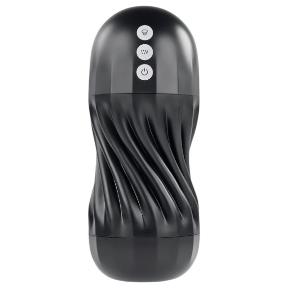 Playboy Solo Stroker - černý vibrační masturbátor