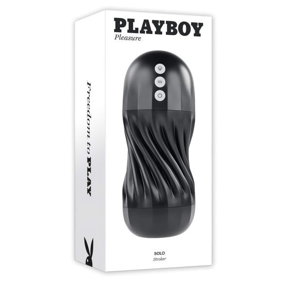 Playboy Solo Stroker - akumulátorový stimulační masturbátor (černý)