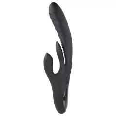   Playboy Rapid Rabbit - vibrátor s ramínkem na klitoris - dobíjecí - černý