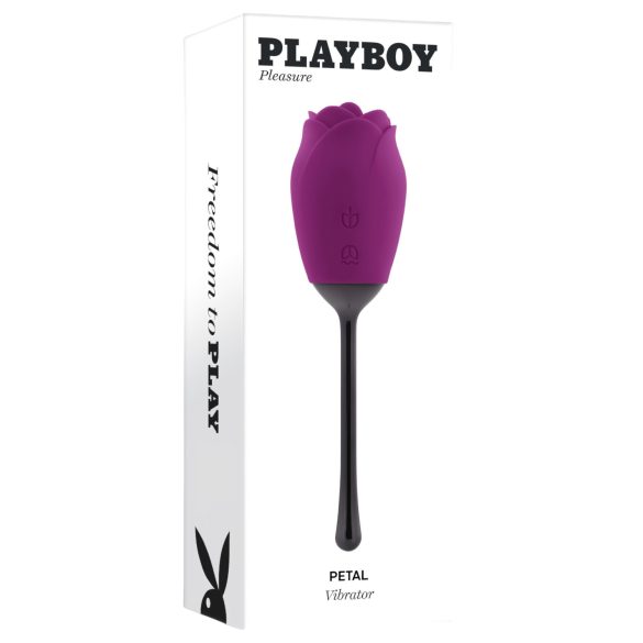 Playboy - vibrátor s jazýčkem - vodotěsný, nabíjecí - fialový