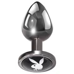 Playboy Tux - anální kolík - malý - stříbrný