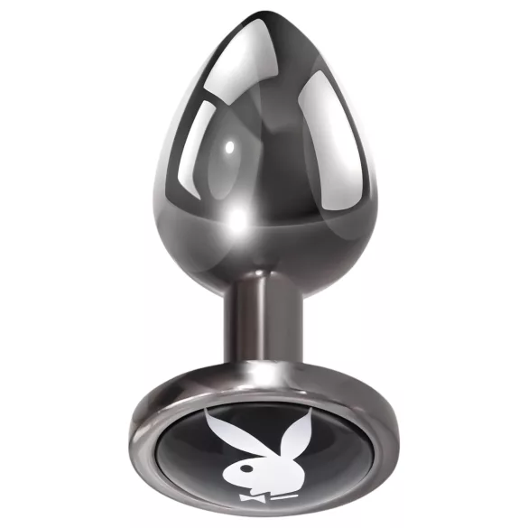 Playboy Tux - anální kolík - malý - stříbrný