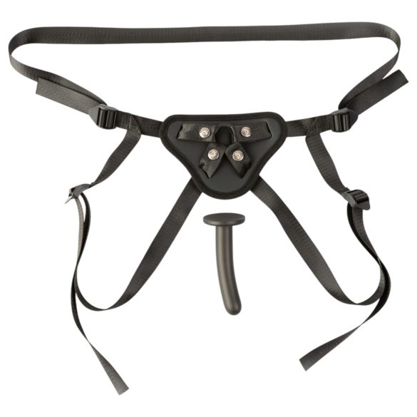 Sei Mio - připínací dildo s postrojem - 12,5 cm - černé