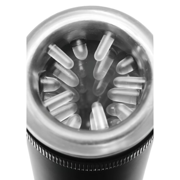 Master-Bot - pohyblivý měkký trnový ústní masturbátor (černý)