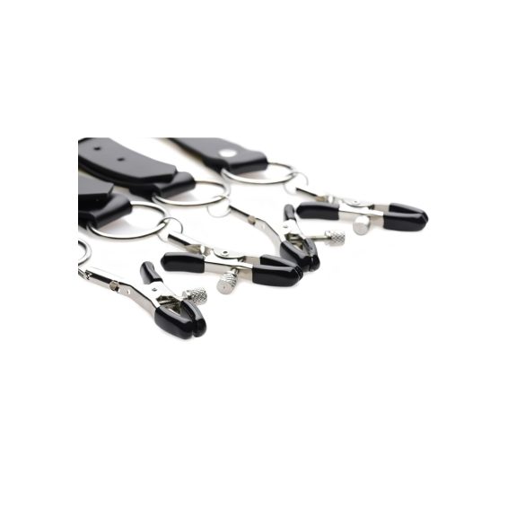 XR Brands - svorky na stydké pysky - černé