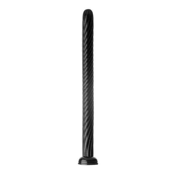 Hosed Spiral - anální dildo s přísavkou - černé - 19 cm