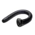 Hosed Spiral - anální dildo s přísavkou - černé - 19 cm