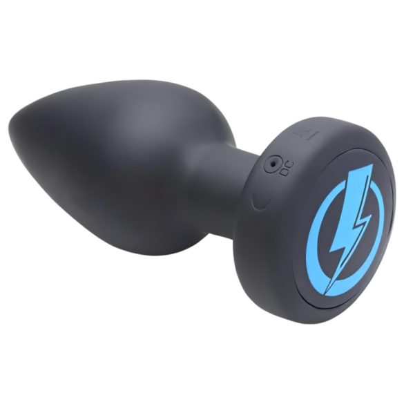 Zeus - rádiový E-Stim anální vibrátor (černý)