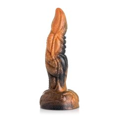   Creature Cocks Ravager - texturované silikonové dildo - 20 cm (oranžová)