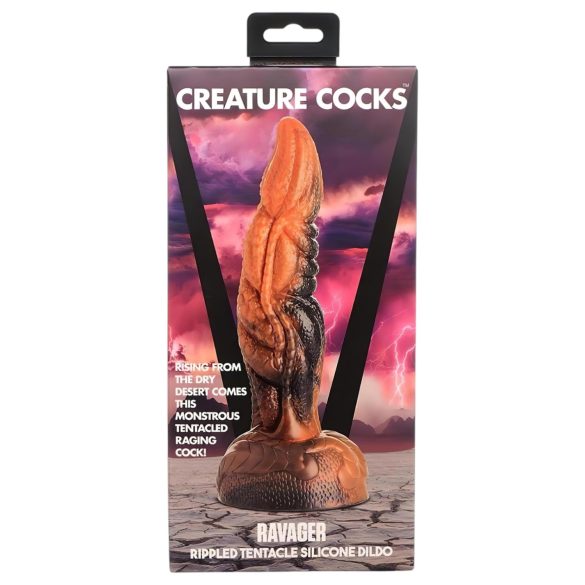 Creature Cocks Ravager - realistický silikonový dildo - texturovaný - 20 cm