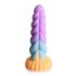 Mystique - jednorožčí dildo 21 cm (fialovo-žluté)