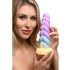 Mystique - jednorožčí dildo 21 cm (fialovo-žluté)