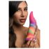Kreaturní Kohoutí Jazyk - svítící silikonové dildo - 21 cm