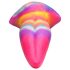 Kreaturní Kohoutí Jazyk - svítící silikonové dildo - 21 cm