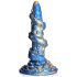 Krakenová stvoření - spirálová chobotnice dildo - 21 cm (zlatá-modrá)