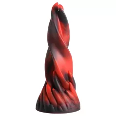   Creature Cocks Hell Kiss - spirálový silikonový dildo - 19 cm - červený