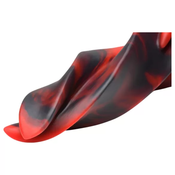 Creature Cocks Hell Kiss - spirálový silikonový dildo - 19 cm - červený