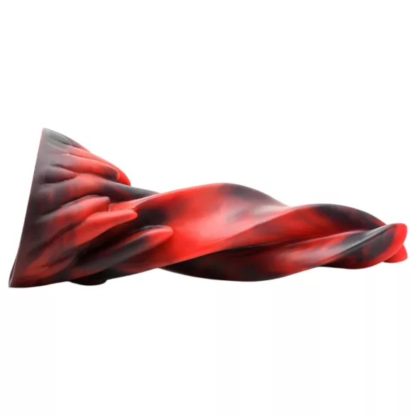 Creature Cocks Hell Kiss - spirálový silikonový dildo - 19 cm - červený