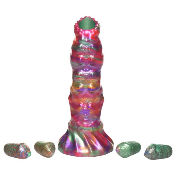 Larvy Creature Cocks - mimozemský ovipozitor dildo (duhové)