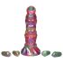 Larvy Creature Cocks - mimozemský ovipozitor dildo (duhové)