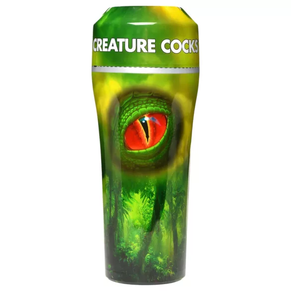 Creature Cocks Raptor - ještěří umělá vagína v pouzdře (černo-zelená)
