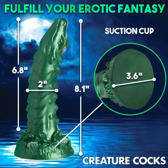 Creature Cocks Cockness Monster - dildo - silikonový - zelený