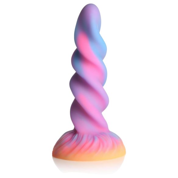 Creatura Cocks Měsíční jezdec – svítící unicorn dildo (fialovo-růžové)