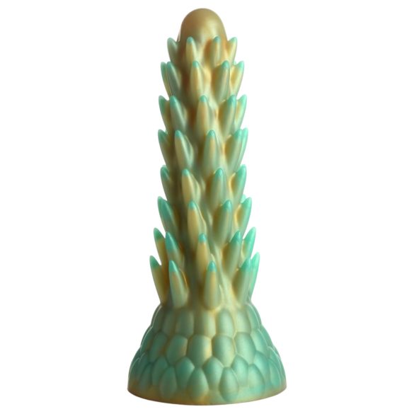 Stegosaurus - silikonové dildo - 20 cm (zelené)