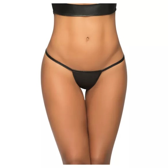 Mapalé - dámské mikro tanga - lesklé - černé - M/L