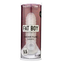 Fat Boy Checker Box - návlek na penis - 15 cm - bílý