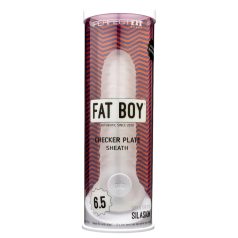 Fat Boy Checker Box - návlek na penis - 17 cm - bílý