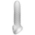 Fat Boy Károvaný návlek na penis (17 cm) - bílý