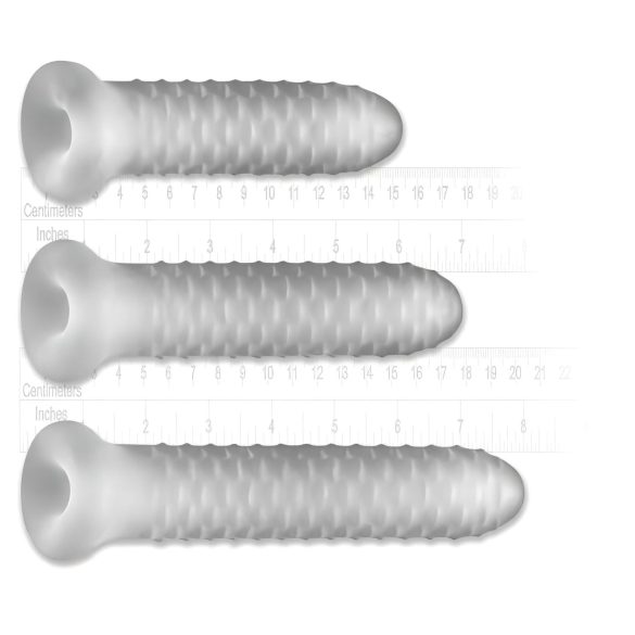 Fat Boy Checker Box - návlek na penis - 17 cm - bílý