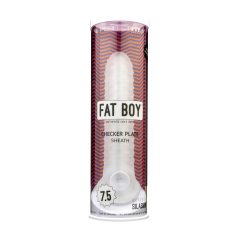 Fat Boy Checker Box - návlek na penis - 19 cm - bílý