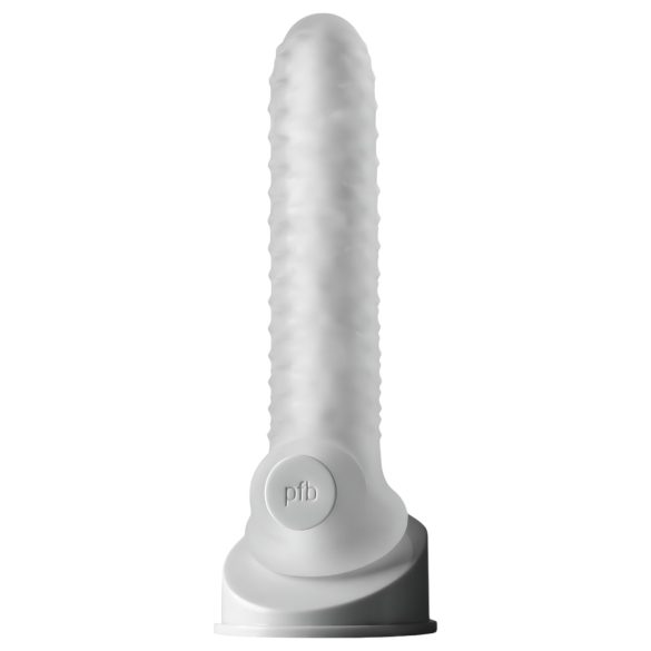 Fat Boy Checker Box - návlek na penis - 19 cm - bílý
