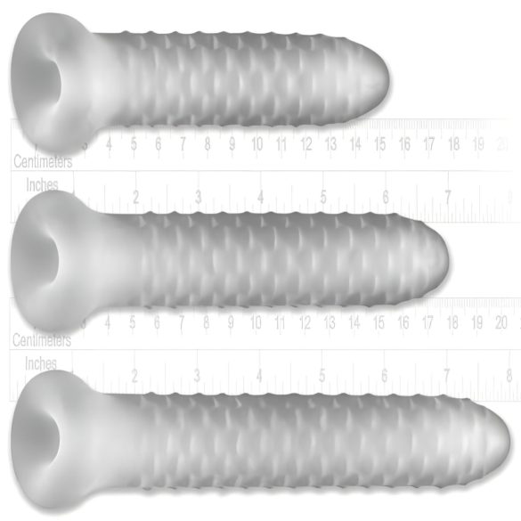 Fat Boy Checker Box - návlek na penis - 19 cm - bílý