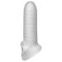 Fat Boy Mikro Rýhovaný - penisový návlek (15cm) - bílý