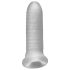 Fat Boy Micro Ribbed - návlek na penis - žebrovaný - 15 cm - bílý