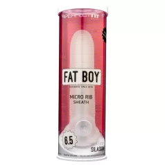   Perfect Fit - Fat Boy Micro Ribbed - návlek na penis (17 cm, bílý)