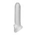 Perfect Fit - Fat Boy Micro Ribbed - návlek na penis (17 cm, bílý)